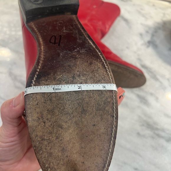 Justin L3055 Womens 7 B Red Leather Round Toe Ropers Western Cowboy Boots - Picture 8 of 8